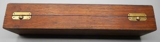 Antique Solid Walnut Wooden Tool Or Medical Instrument Box 12 X 3 X 2 1/4 High