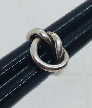 Vintage French Sterling Silver Knot Ring Size 6.  5