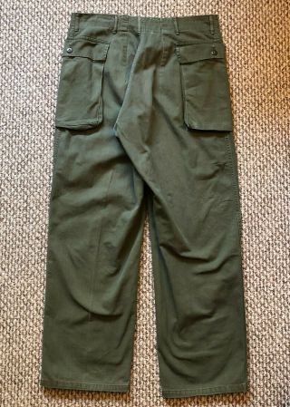 Vintage Vtg 1940s 40s WWII US Army Military HBT Pants Herringbone Resized 2