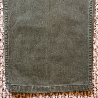 Vintage Vtg 1940s 40s WWII US Army Military HBT Pants Herringbone Resized 7