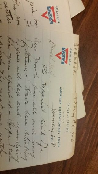 Ww1 World War 1 Letters From Soldier Aboard Troop Ship And Stationed In France