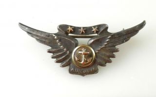 Us Marine Corps Combat Aircrew Amico Sterling Silver Badge Military Pin T70z