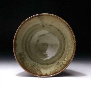 PJ3: Vintage Japanese Pottery Tea Bowl,  Karatsu Ware,  Artistic glazes 6