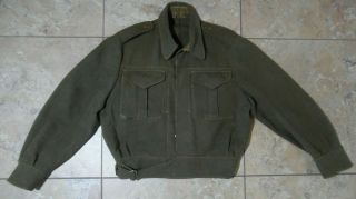 Vtg Battle Dress Jacket Blouse Dated 1944