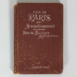 Plan De Paris Par Arrondissement - 1917 Guilmin Paris Map Guide Book - Ww1 Vet’s