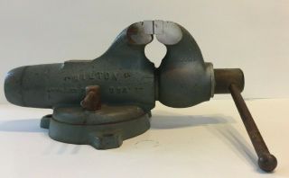 Vintage WILTON Bullet Vise 8300N 3” Swivel Bench Schiller Pk.  ILL.  USA 3