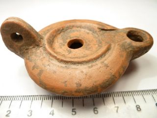 3988 Ancient Roman Terracotta Oil - Lamp,  Massive