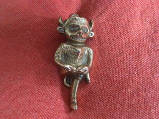 A Vintage Brass Lincoln Imp Door Knocker 3”