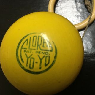 RARE Vintage PEDRO FLORES Yo - yo With String Grade 9 Yoyo 9