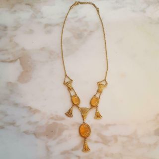 Authentic Christian Dior Vintage Necklace Pendant Gold Chain