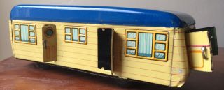 Vintage Tin Friction House - Trailer Modern Toys Japan 9 3/4 Inches Doors 3