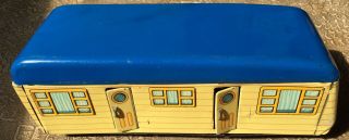 Vintage Tin Friction House - Trailer Modern Toys Japan 9 3/4 Inches Doors 4