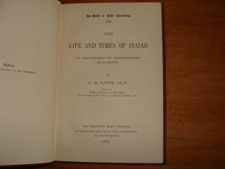 Old LIFE / TIMES OF ISAIAH Book 1889 ANCIENT MONUMENTS EGYPT ASSYRIA JUDAH BIBLE 2