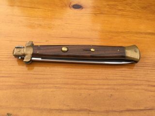 Vintage Italian Stiletto Knife,  17” Long Wood Handle Made In Italy,  Mid Century 11