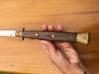 Vintage Italian Stiletto Knife,  17” Long Wood Handle Made In Italy,  Mid Century 6