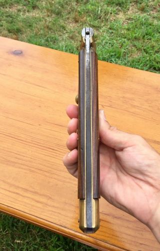 Vintage Italian Stiletto Knife,  17” Long Wood Handle Made In Italy,  Mid Century 8