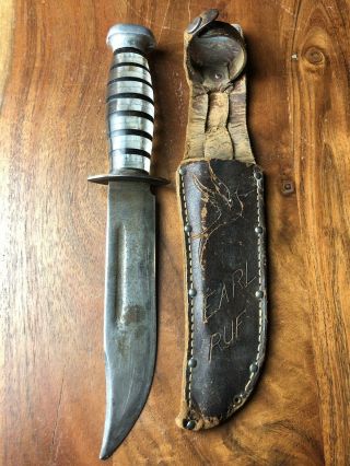 Ww2 Us Military Trench Knife Blade,  Lucite Handle Swallow Trench Art