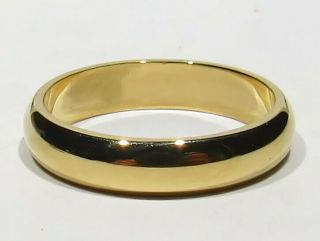FINE Vintage Estate Signed 3.  8g 14k Gold 4mm wide Wedding Band Ring size 6 2