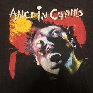 Rare Vintage 1990 Alice In Chains Facelift Tour Short - Sleeve T Shirt Black 2