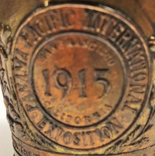 PPIE Brass / Bronze Cup - Panama Pacific International Exposition 1915 Souvenir 6