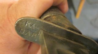 WW 2 United States Navy USN MK 2 knife made by KA - Bar with USN Leather scabbard. 3