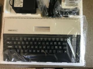 ATARI 800XL Vintage Computer Game System With Controllers In Opened Box RARE 5