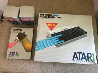 ATARI 800XL Vintage Computer Game System With Controllers In Opened Box RARE 7