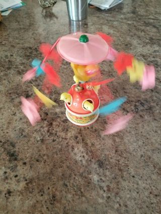 Vintage 1950 ' s Japan Wind Up Celluloid & Tin Toy Bird Carousels 3