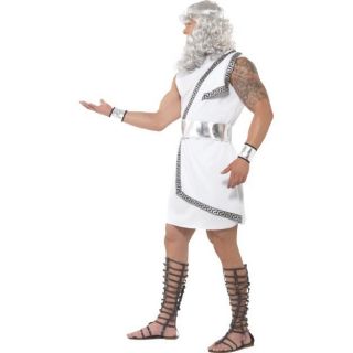 Men ' s Zeus Greek God Myth Legend Fancy Dress Costume Ancient Film Stag Night Fun 3