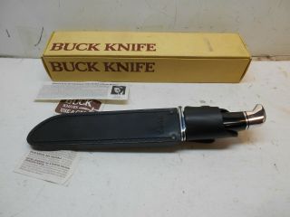 Vintage Buck 120 Fixed Blade Knife,  Sheath Box Papers