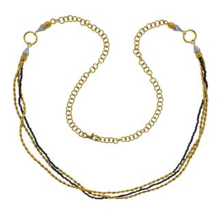Gurhan 24k Gold Diamond Multi Strand Necklace