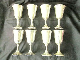 Vintage Set 8 Gorham Sterling Silver No 272 Wine Water Goblet Stemware 47.  1 Tozt