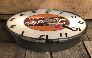 RARE Vintage TADCASTER Ale Beer Light Up Advertising Clock Sign Bar Pub Man Cave 6