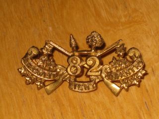 Pre - Ww1 Canadian Collar Badge 82nd Abegweit Light Infantry Pei