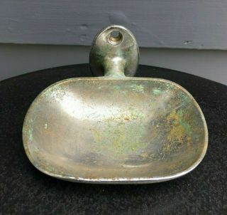 Vintage Retro Bathroom Chrome Wall Mount Oval Bracket Soap Dish Salvage