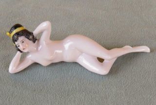 Vintage Porcelain Nude Bathing Beauty Figurine