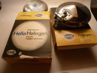 Hella 144 vintage fog lights NOS Westfalia BMW 2002 Mercedes 108 109 11 5