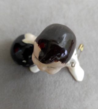 Vintage NAUGHTY BABY Bowling Ball Porcelain Miniature Figurine Diapers & Pin 7