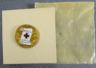 Wwi Red Cross Roll Call Pin