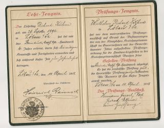 Orginal Familien Erinnerung Konfirmation Urkunde Kunstdruck Lehr Zeugnis 1913