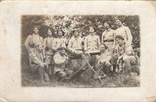 French Soldiers Alpine Infantry With German Mg