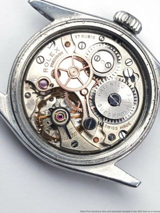 1950s 6020 Rare Rolex Oyster Precision Men Running Stainless Steel Vintage Watch 7