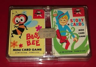 1967 Ed - U - Cards Double Set Mini Card Games - Busy Bee & Story Cards -