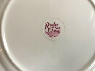 Vintage Roslyn Fine Bone China England Tea Cup And Saucer