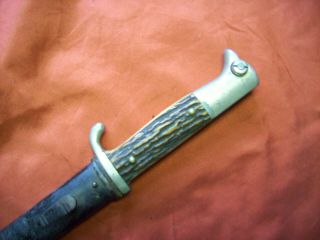 Ww2 German Sword Dagger Knife Stag Handle