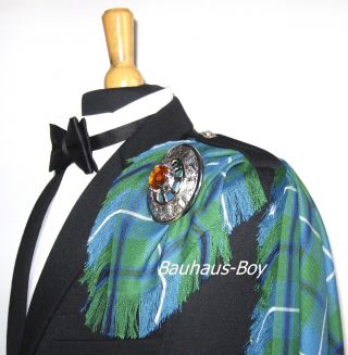 Fly Plaid Tartan Douglas Ancient Fringed Made In Scotland Highland Kilt Wear