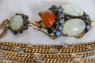 Iradj Moini Aquamarine Beetle Necklace/brooch