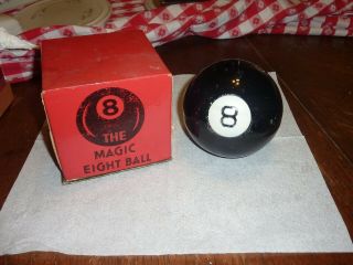 Vintage Magic 8 Ball Fortune Teller 1950s? Rare Eight Ball Alabe