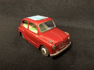 Japanese Bandai Fiat 500 Car Japan Rare Tin Toy
