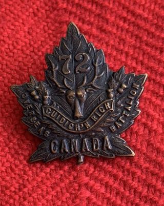 Canada Wwi Great War Collar Badge 72nd Battalion Seaforth Highlanders Vancouver